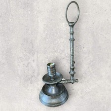 Ancien Bougeoir XIXs En LAITON