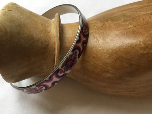 Bracelet émaux vintage blanc - émaux,