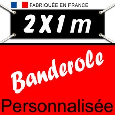 Creation&Impression BANDEROLE KAKEMONO Banderolle Bâche publicitaire 2 x 1 mètre