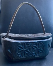 ANCIENNE BOITE A SEL ART POPULAIRE EN BOIS