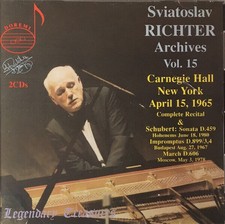 Trésors légendaires - Archives Sviatoslav Richter Vol 15 - CD
