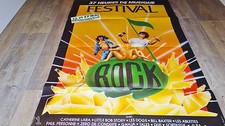 FESTIVAL ROCK  !  rare affiche cinema musique concert rock vintage 60.70