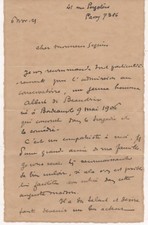 lettre autographe signée de