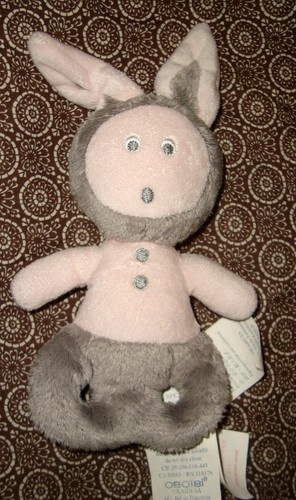 Doudou hochet lapin rose - doudou,