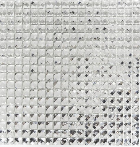 Mosaïque verre argentée - en,