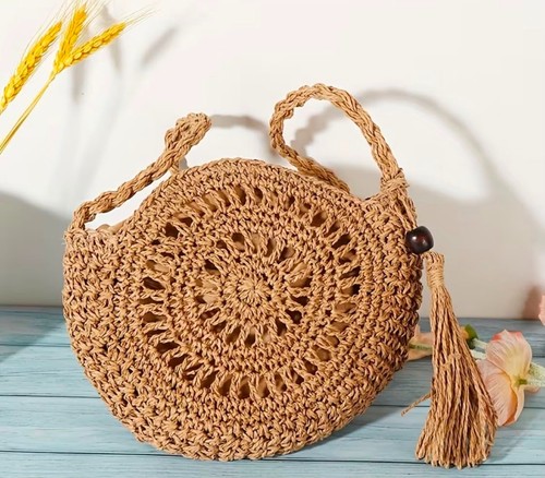 Sac rond raphia - rond, femme
