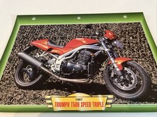 Triumph 900 T509 speed triple 1997 fiche carte moto passion collection Atlas