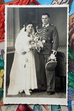 PHOTO WW2 PORTRAIT STUDIO OFFICIER ALLEMAND WEHRMACHT JOUR DE MARIAGE 9X14CM !!