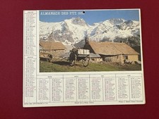 Calendrier Ancien Almanach Du Facteur PTT Ile De France 1982
