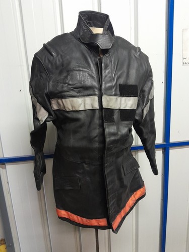 Veste cuir pompier feux - veste,