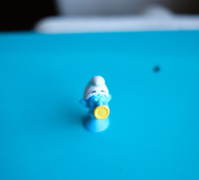 Vintage RARE Figurine LES SCHTROUMPFS Joueur de Trompette Ventouse W 27 PEYO