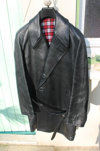 Manteau cuir homme - cuir,