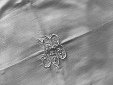 Linge Ancien Taie De traversin Point Jour  Échelle Au Volant Monogramme J B