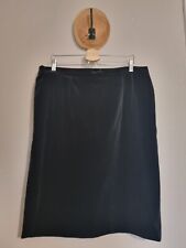 WEILL : JUPE DROITE VELOURS LISSE NOIR SIGLE WEILL À LA TAILLE MADE IN FRANCE 