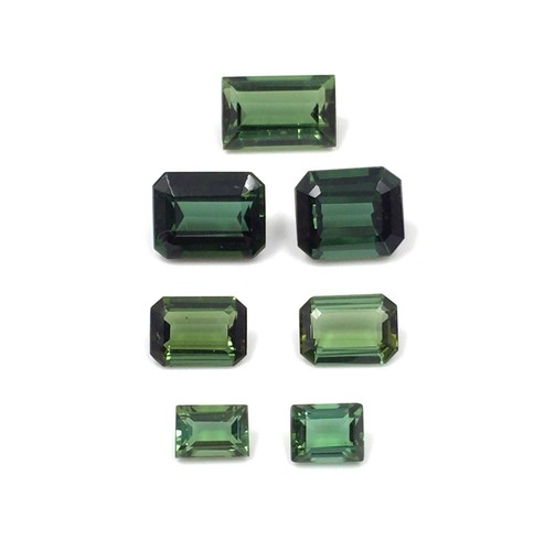 Pièces tourmaline verte - 7,