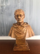 BUSTE DE MOINE EN PLÂTRE "