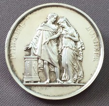 Médaille de Mariage en Argent, Fidélité et Bonheur, 1862