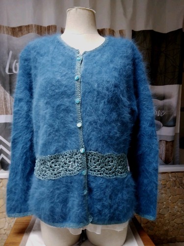 Splendide pull angora bleu - pull,