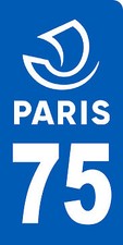 immatriculation 75 motard Paris - Sticker/autocollant
