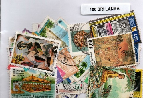 Lot 100 timbres sri - de,