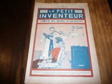 REVUE LE PETIT INVENTEUR 1929 N° 37 RAYONS ULTRA VIOLETS