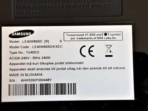 Lcd samsung le40m86bd - lcd,