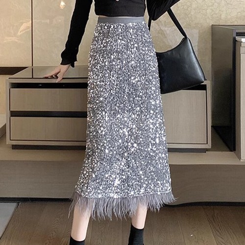 Jupe midi velvet élastique - midi,