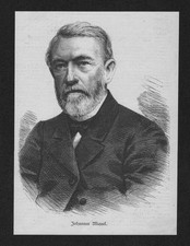 1887 - Johannes Miquel Ministre D'État De Prusse Portrait Bois Gravure