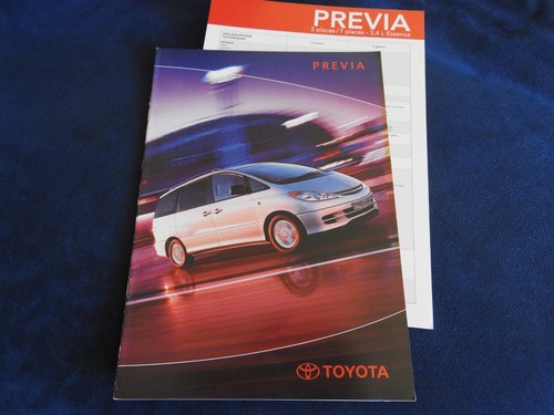 Catalogue toyota previa 2000 - catalogue,