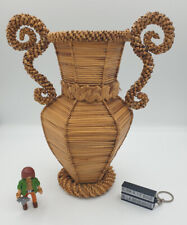 Jarre/Amphore en osier H30 cm VINTAGE