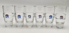 🥃 Lot de 6 Verres 51 Pastis Ricard 🇫🇷 – Verres à Apéritif Vintage –