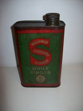 Ancien bidon d'huile en tôle