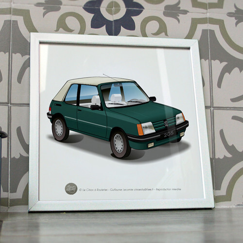 Poster peugeot 205 roland - peugeot,