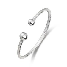 Magnifique bracelet/bracelet unisexe double boules en argent sterling 925