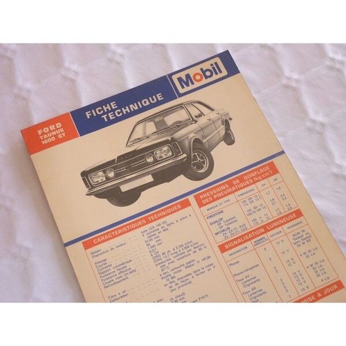 Mobil fiche technique ford - fiche,