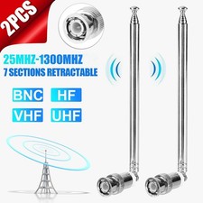 Antenne BNC télescopique premium 7 sections pour radio scanner VHF UHF