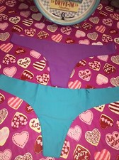 B INTIMATE THONG LIQUID SATIN LASERCUT WET LOOK/FEEL SZ.L NWOT 2ND PR.FREE!