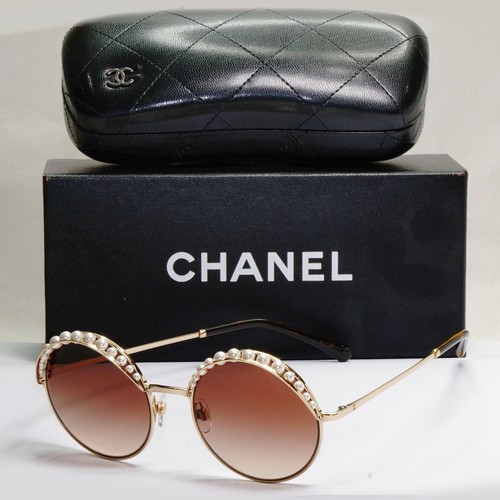 Chanel sunglasses pearl gold - chanel,
