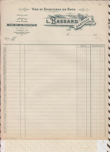 702 facture courrier vierge - facture,