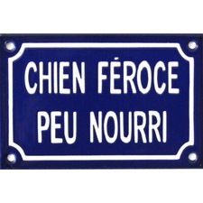 Plaque de rue émaillée de