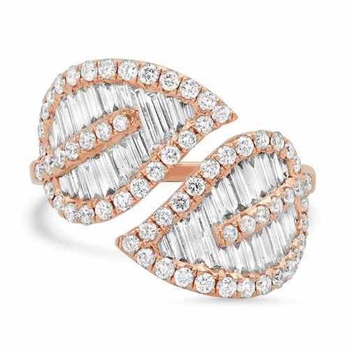 Bague diamant or - en, rose