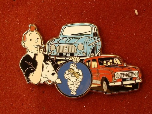Pin tintin renault 4 - 4,