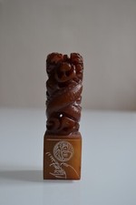 Ancien sceau Chinois en pierre à décor de dragon