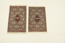 Paire Tapis Oriental Noué À