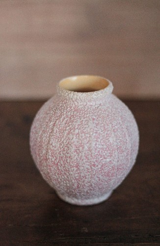 Vase boule émail - , crispé