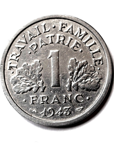 Franc 1943 francisque - 1,