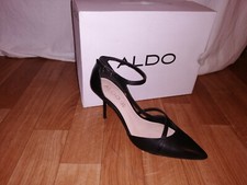Escarpin cuir noir ALDO modèle Polyakov pointure 39 talon 9 cm