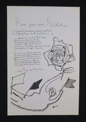 Affiche mai rose - pour, une