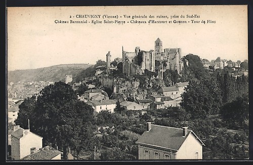 Cpa chauvigny vue générale - cpa, chauvigny,