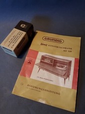 Accessoires Grundig Stereo Konzertschrank SO 120, Manuel + Boite Axe Changeur